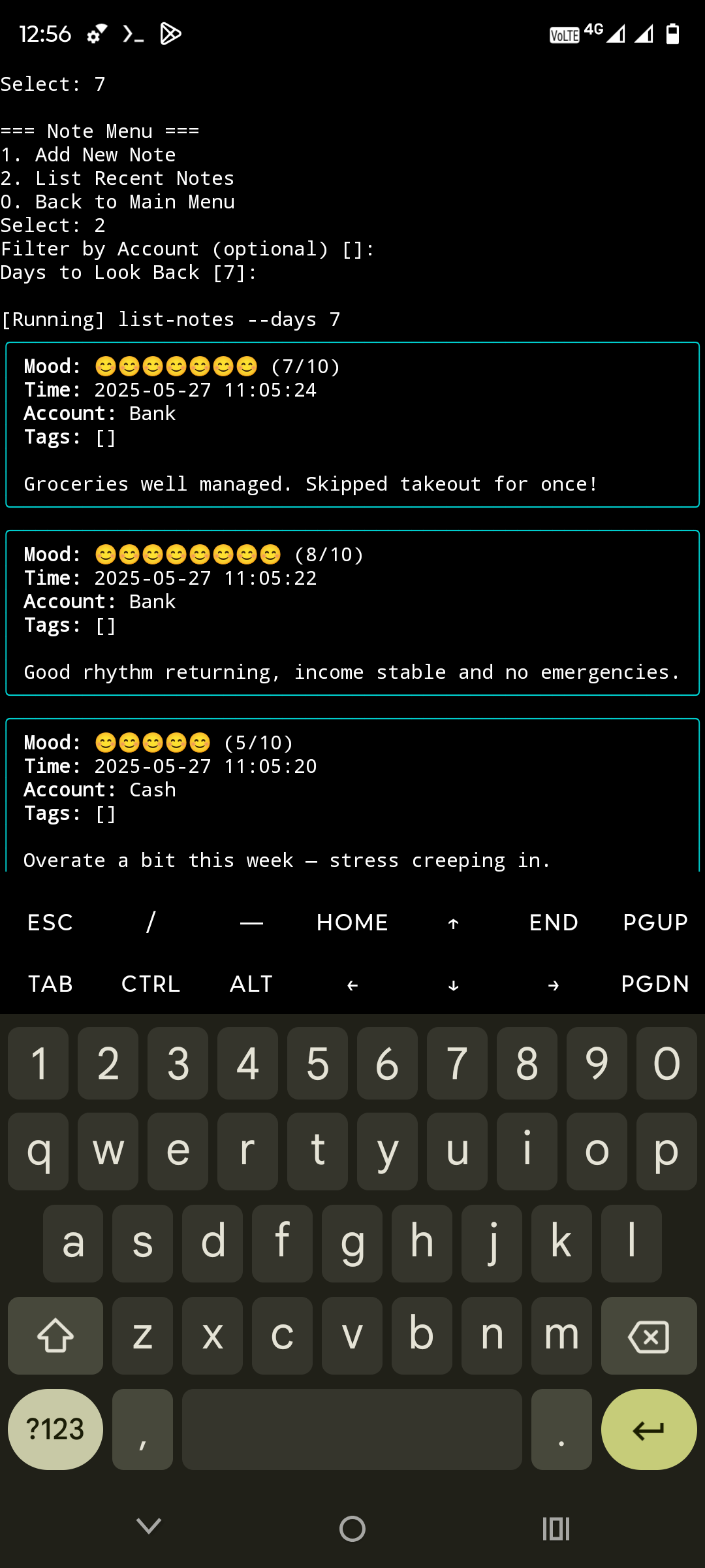 Vaultplan - การอยู่รอดของ CLI Finical - การติดตามอย่างละเอียดสไตล์ CLI media 2
