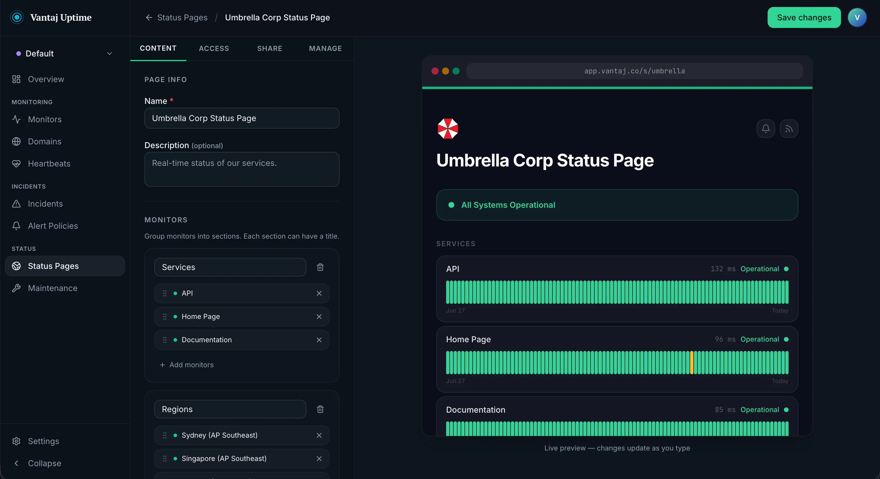 Vantaj Uptime New Features (MCP & more) gallery image