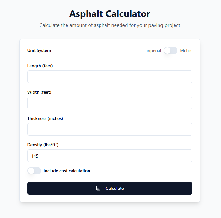Asphalt Calculator gallery image