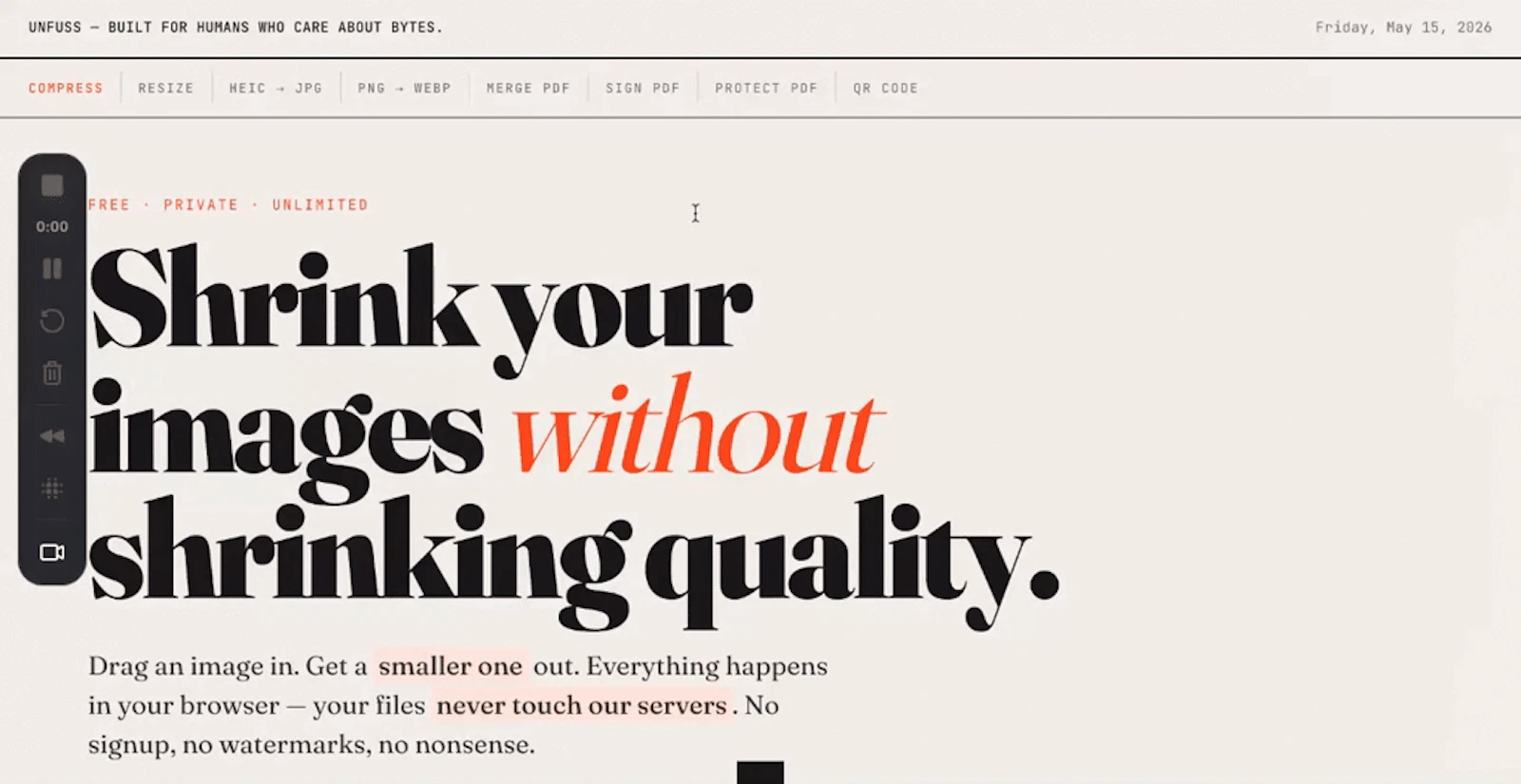 Unfuss — built for productivity  screenshot 1 (video preview)