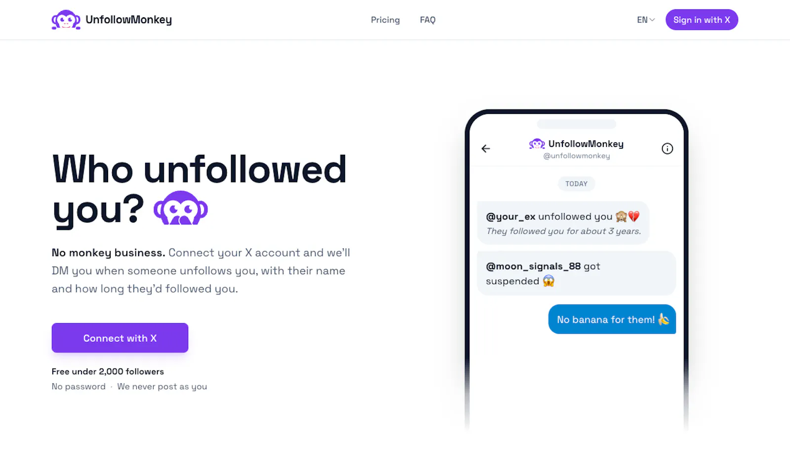 UnfollowMonkey screenshot 2