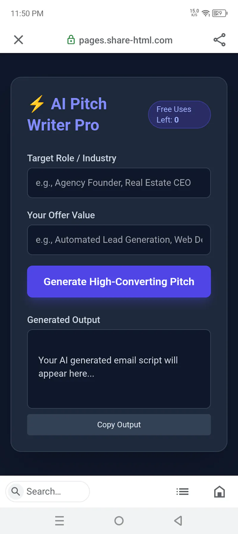 AI Pitch Writer Pro screenshot 2