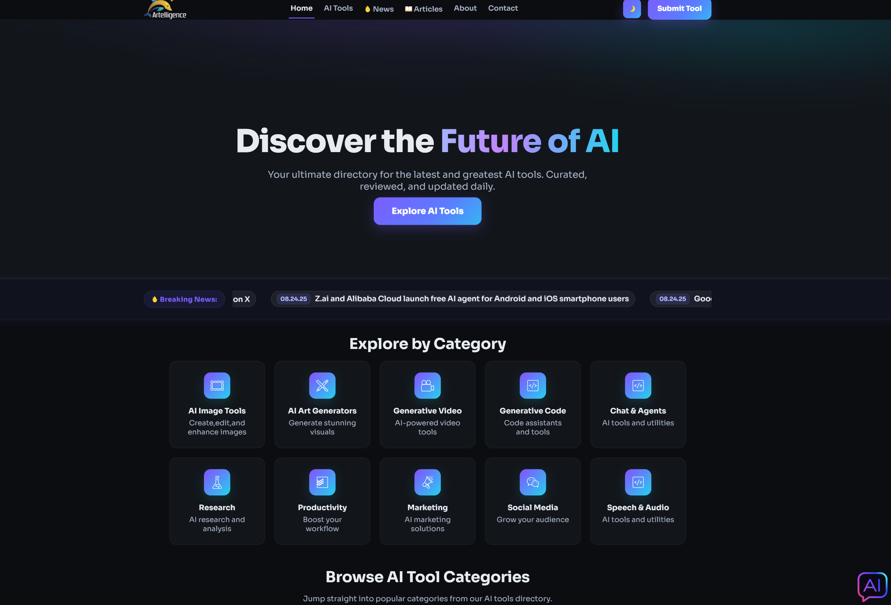 وسائط Artelligence - اكتشف ومقارنة وإتقان أدوات وأخبار الذكاء الاصطناعي الجديد 3
