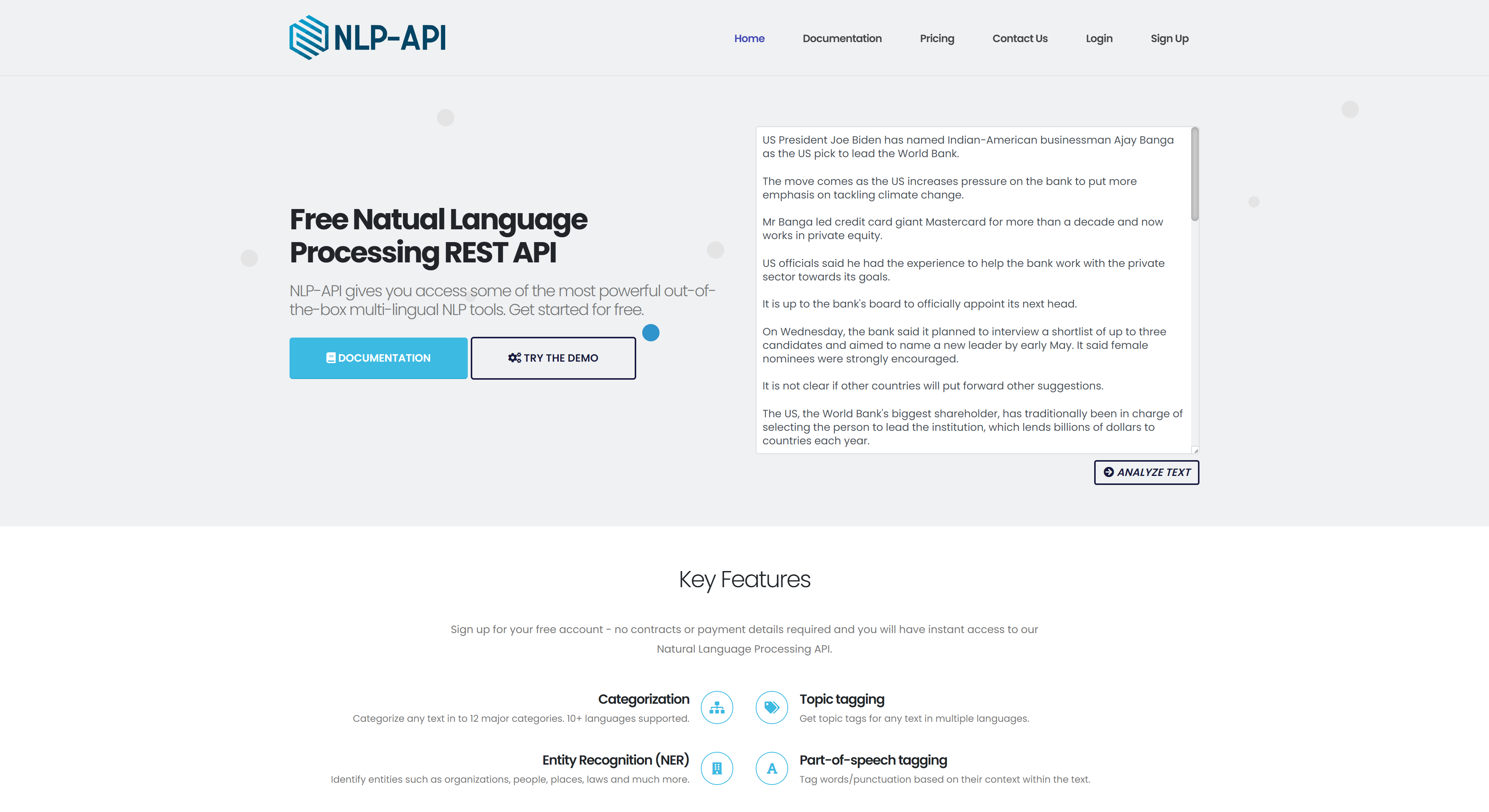 NLP-API - Herramientas de procesamiento del lenguaje natural API REST media 1
