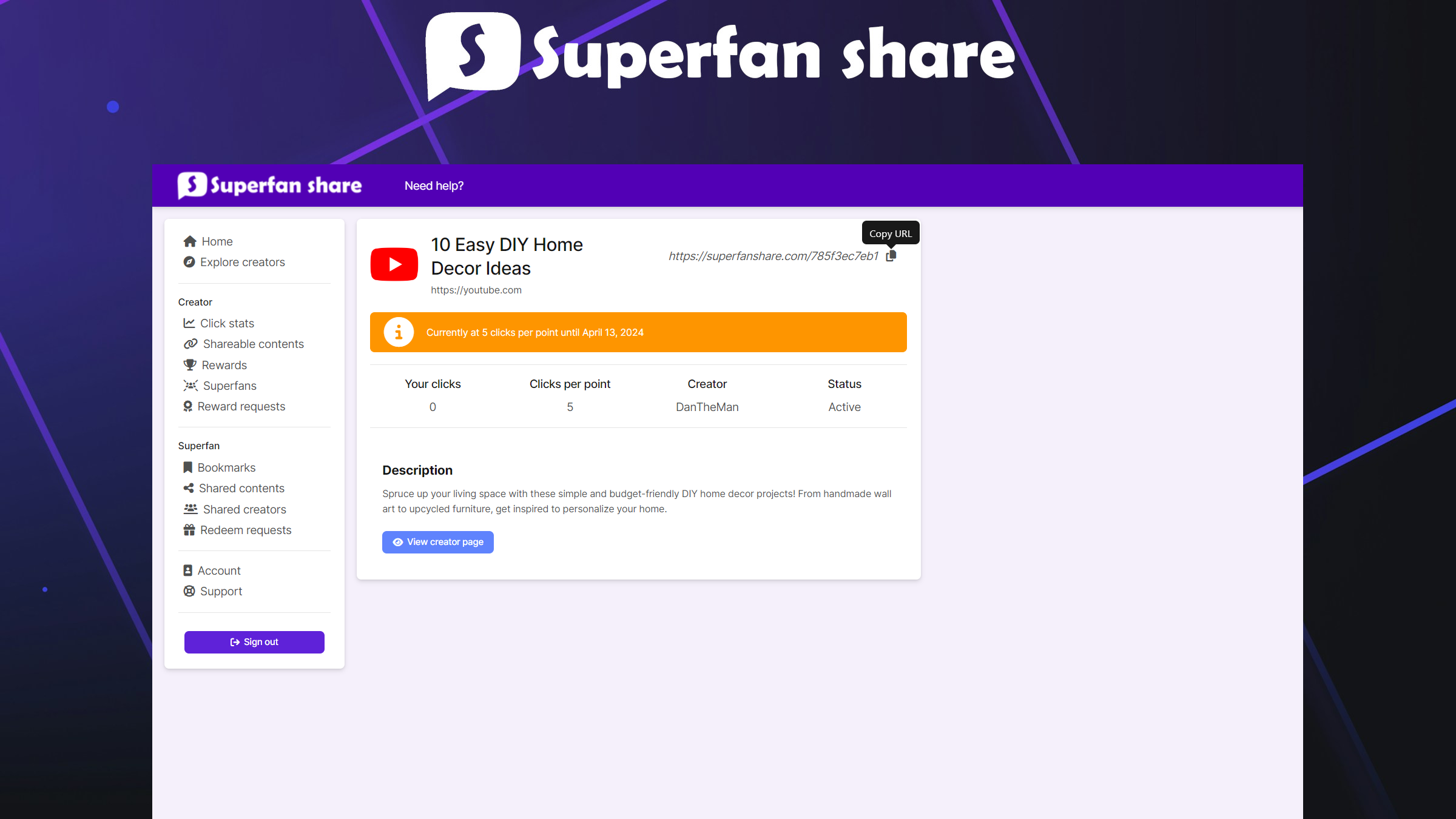 Superfan Share media 7