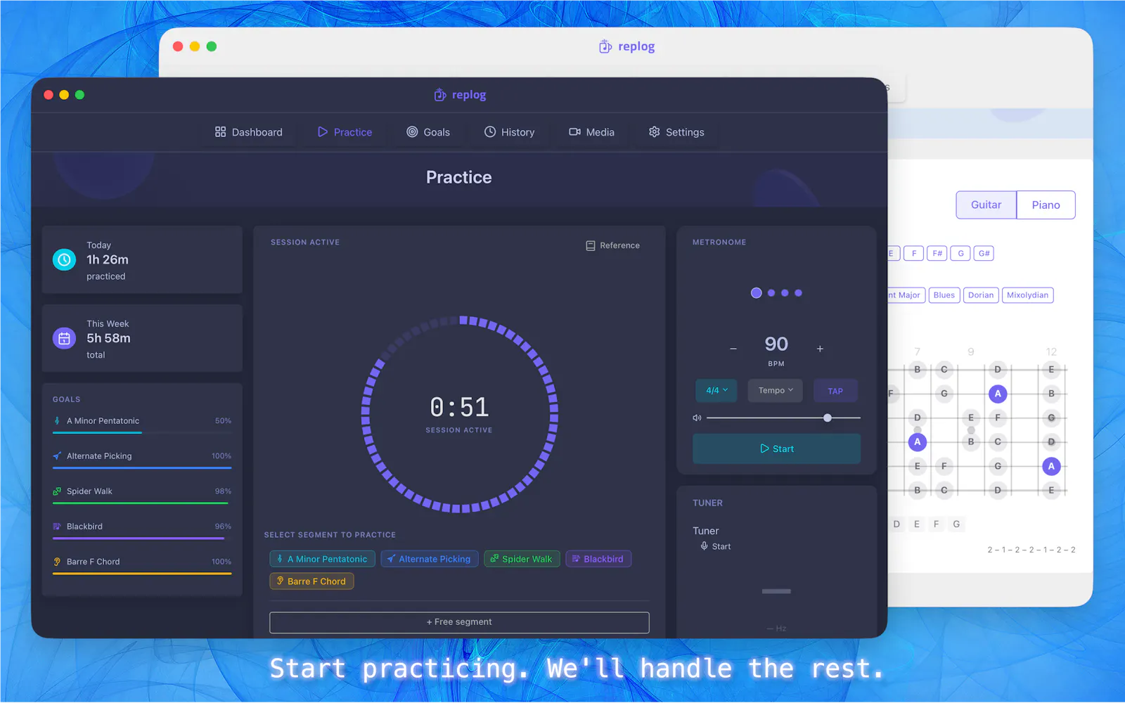 RepLog: Music Practice Tracker screenshot 2