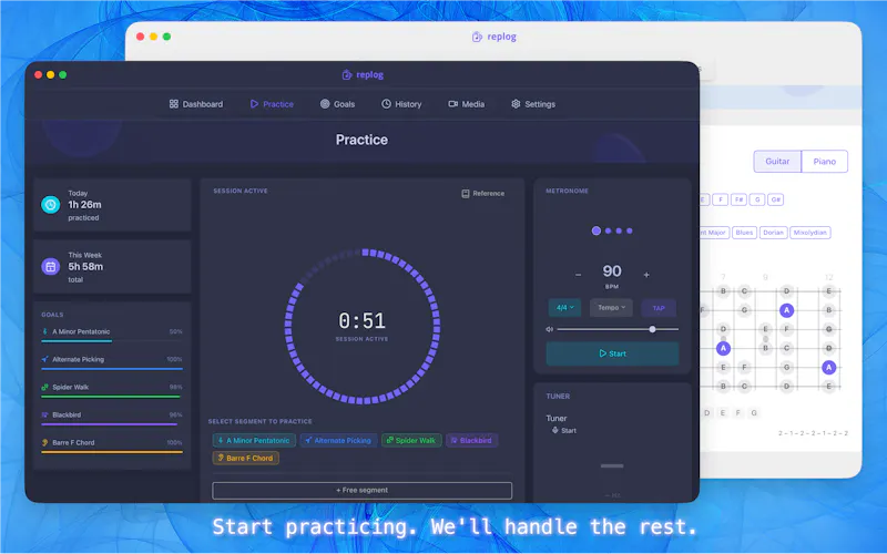 RepLog: Music Practice Tracker screenshot 2