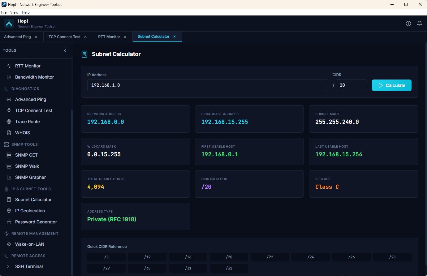 Hop! - Network Engineer Toolset gallery image