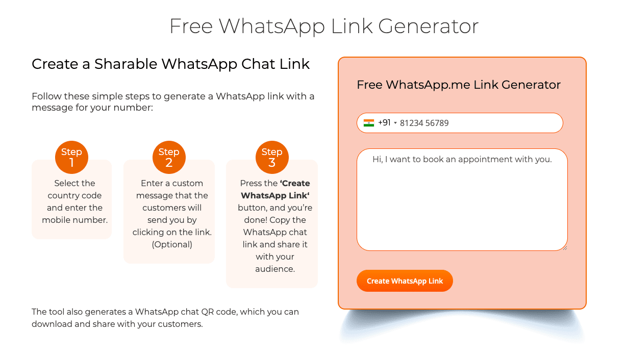 Generatore di collegamenti WhatsApp media 1