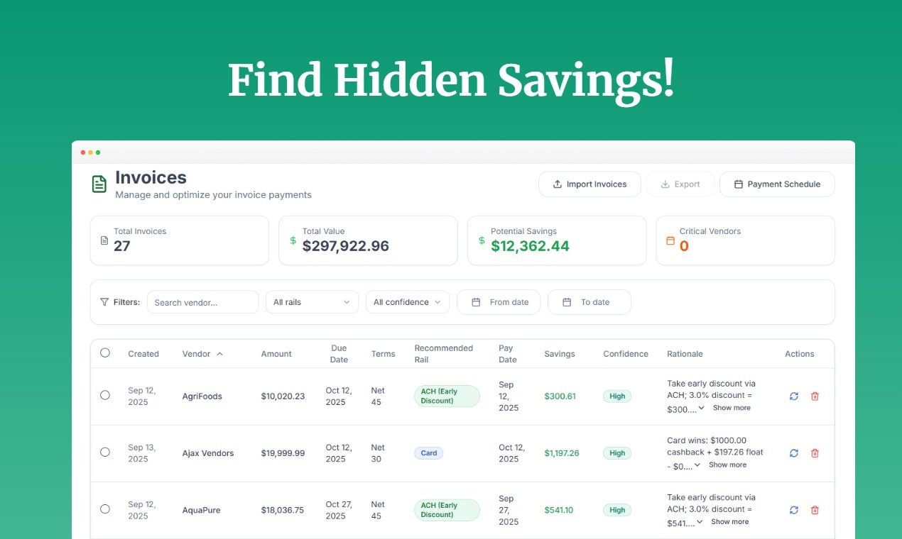 Média Net30 - AI to calculate the best payment method for invoices 2