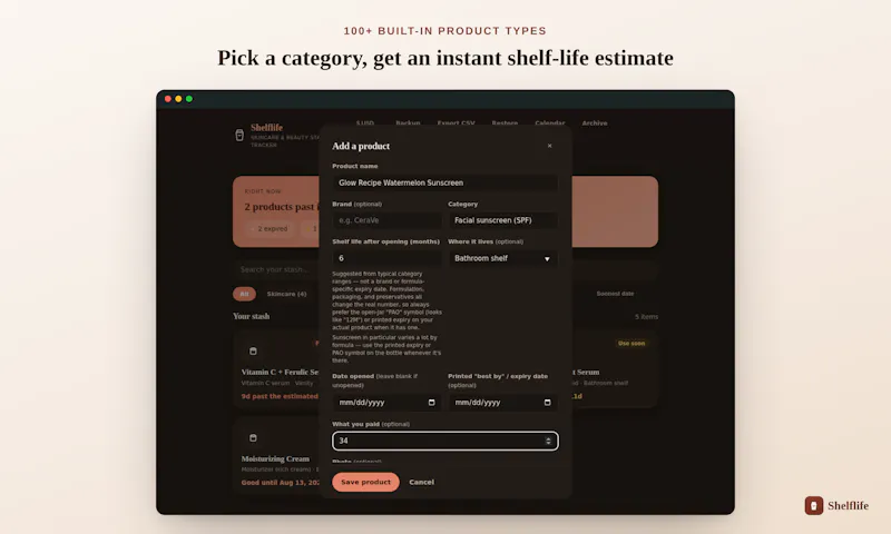 Shelflife screenshot 2