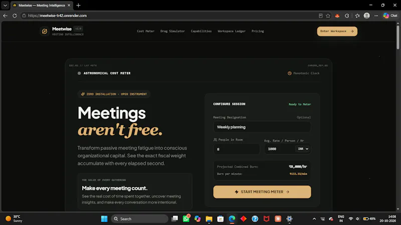 Meetwise screenshot 1