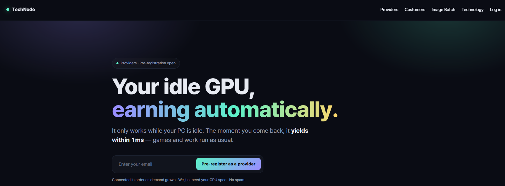 TechNode -Idle GPUs you can rent and run gallery image
