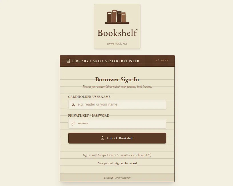 Bookshelf screenshot