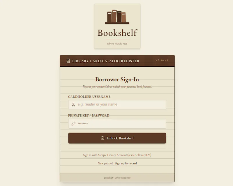 Bookshelf screenshot 2
