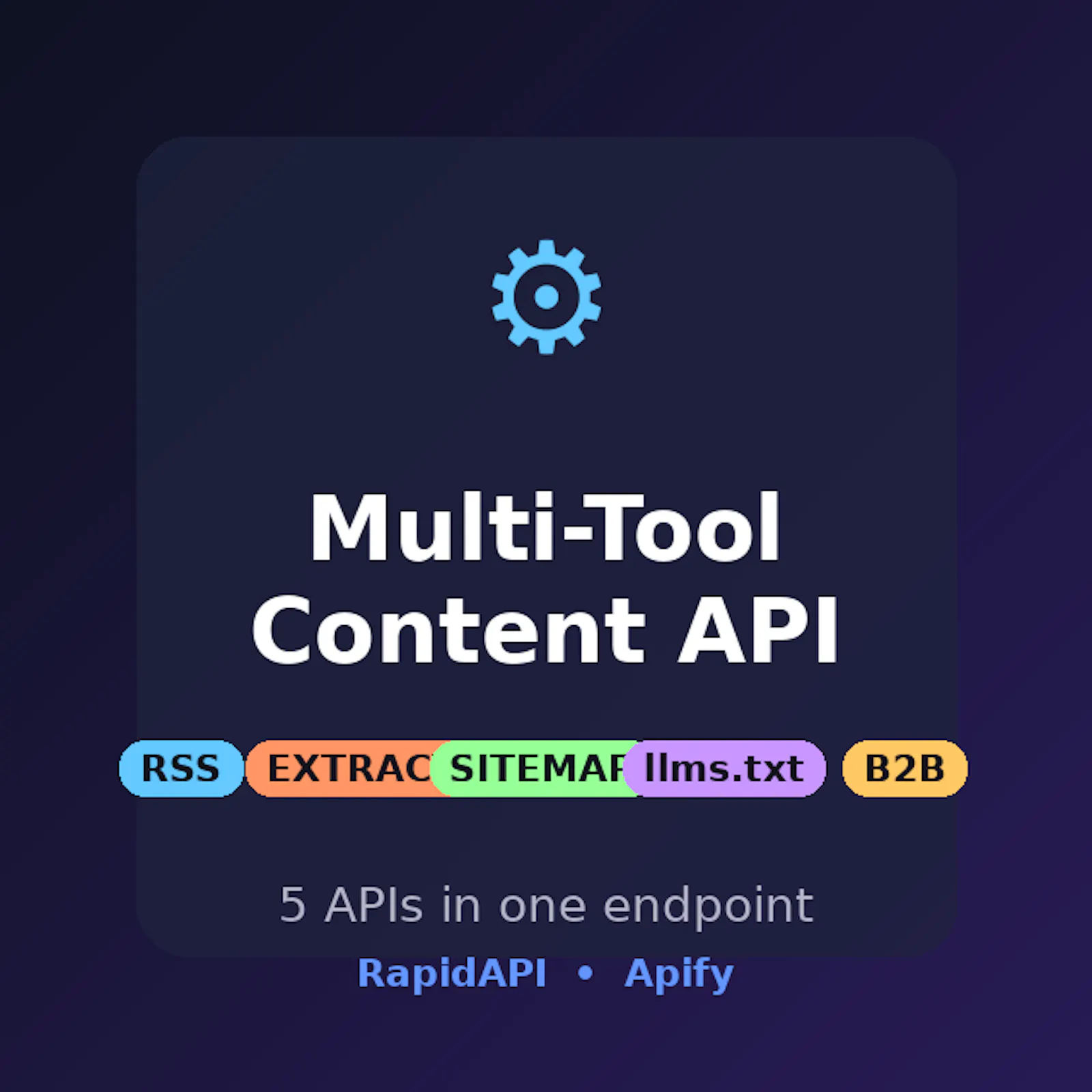Multi-Tool Content API screenshot 1