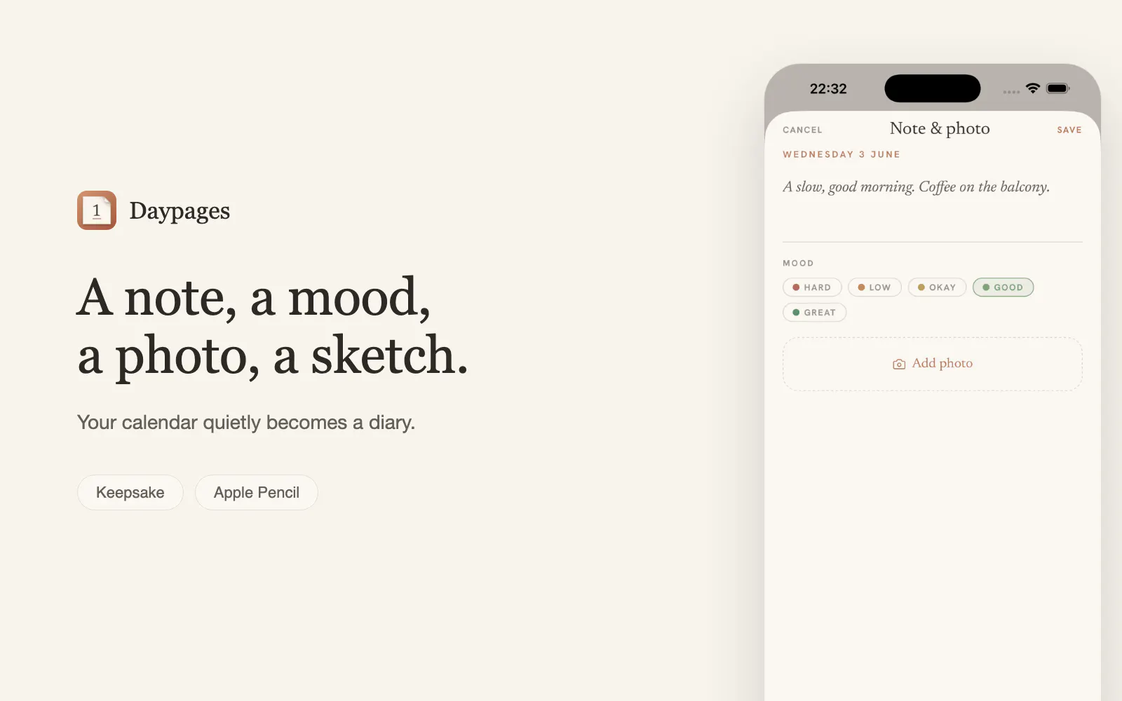 Daypages screenshot 2