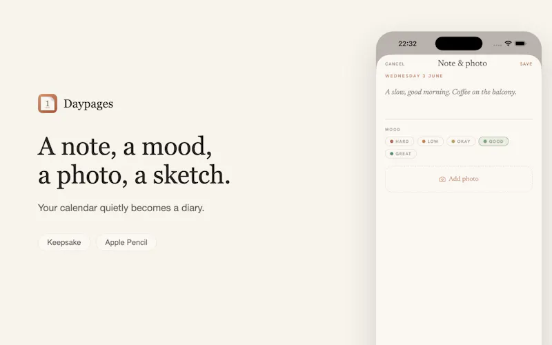 Daypages screenshot 2
