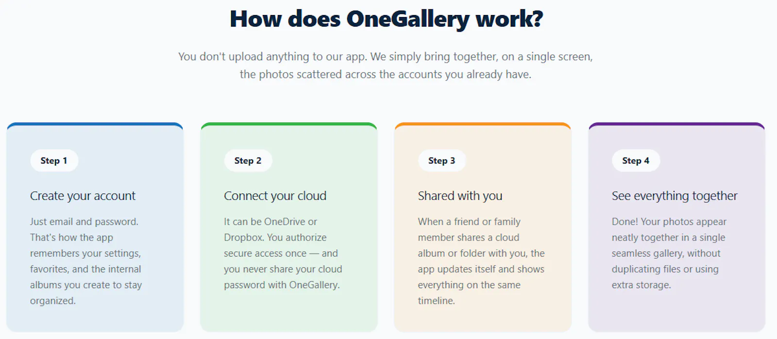 OneGallery Hub — Share your moments screenshot 4