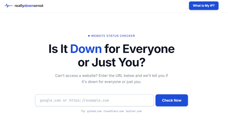 Really Down or Not - Check Your Website screenshot 1