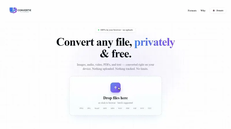 Convertie.org screenshot 1 (video preview)