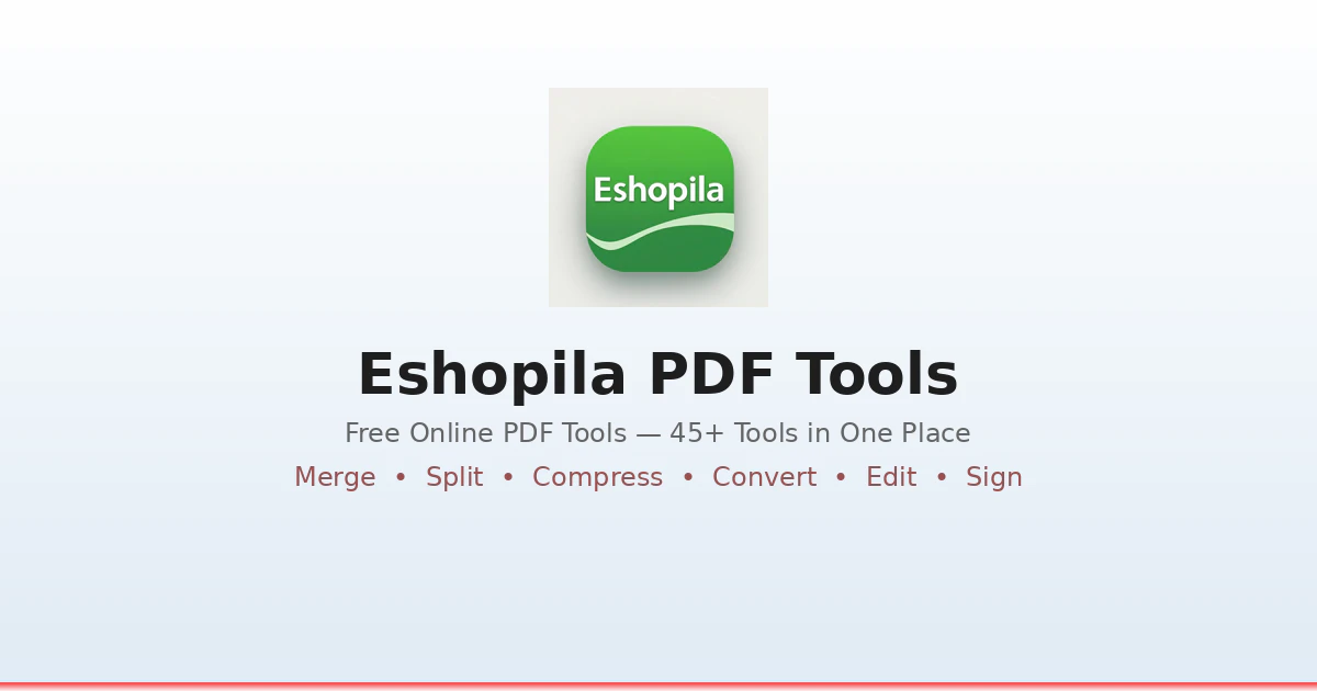 Eshopila PDF Tools