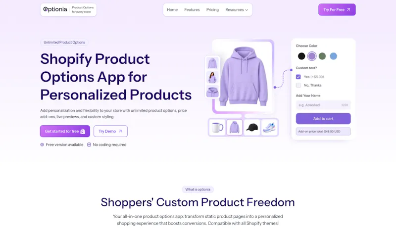Optionia Product Options App screenshot 2