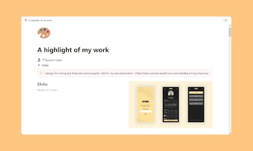 DESIGN/TECH PORTFOLIO TEMPLATE ON NOTION gallery image