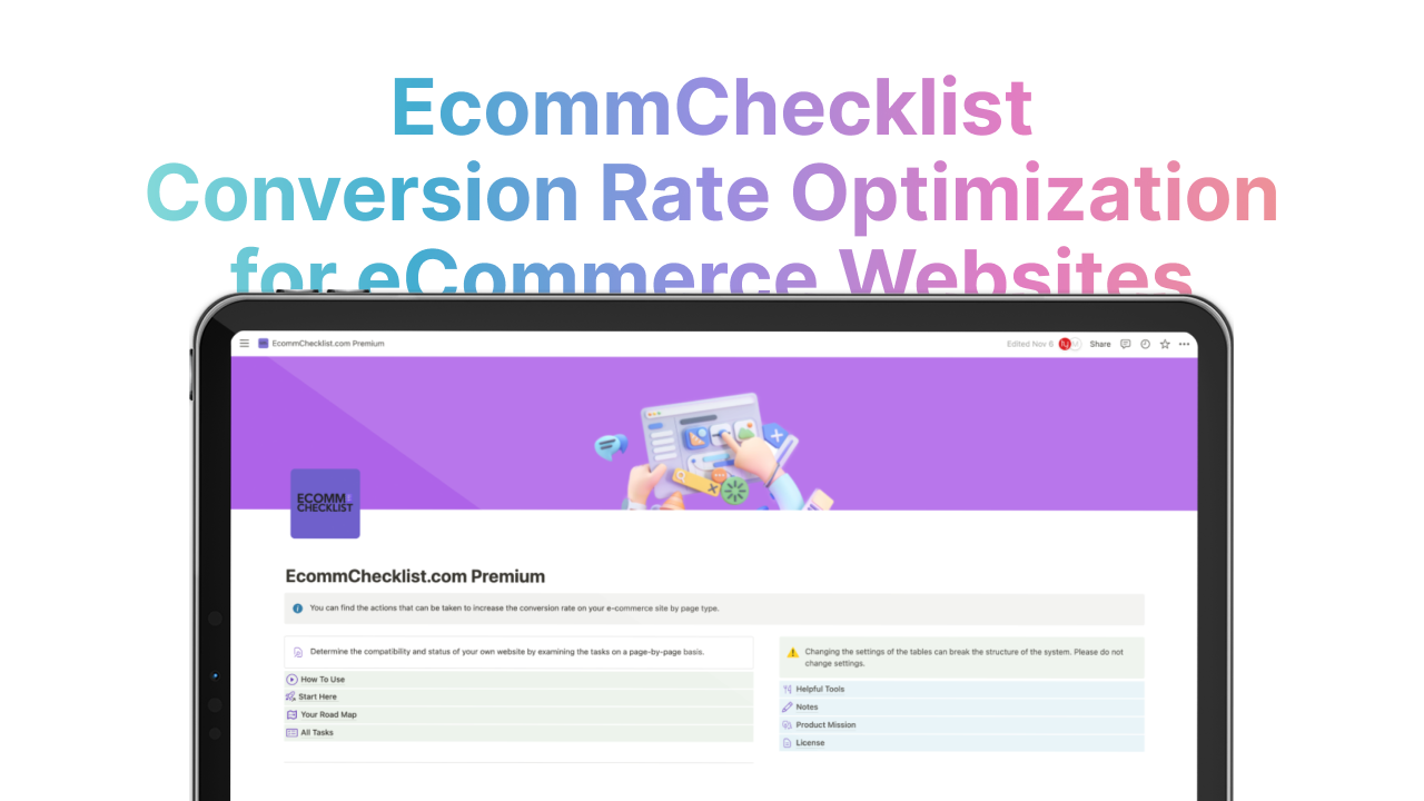 ecommCheckList 개념 템플릿 - 드래그 앤 드롭 시스템을 사용하여 전자 상거래 변환 로드맵을 만듭니다 미디어 2