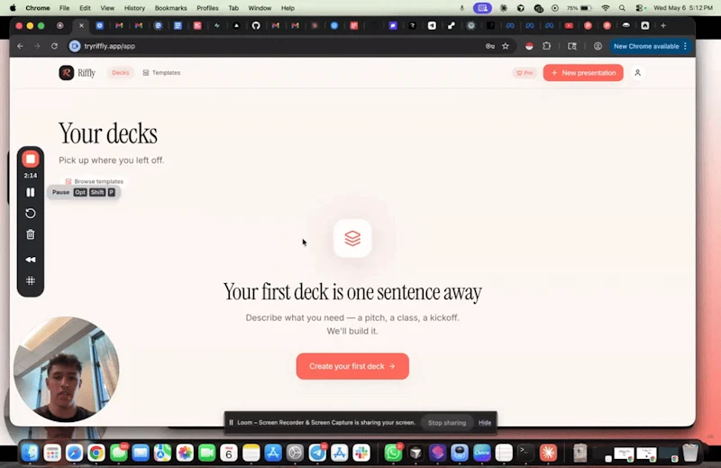 Riffly screenshot 1 (video preview)