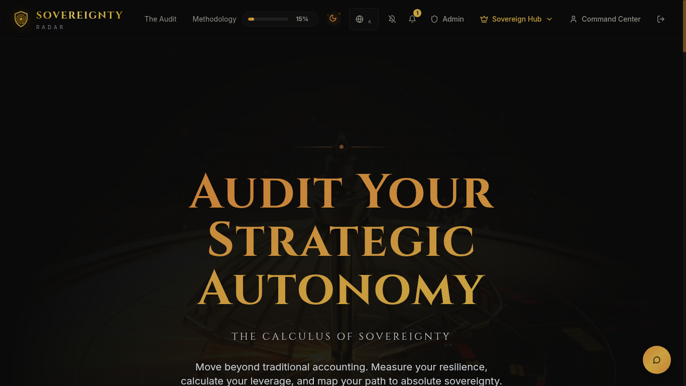 Sovereignty Radar - Main product screenshot demonstrating key features and user interface
