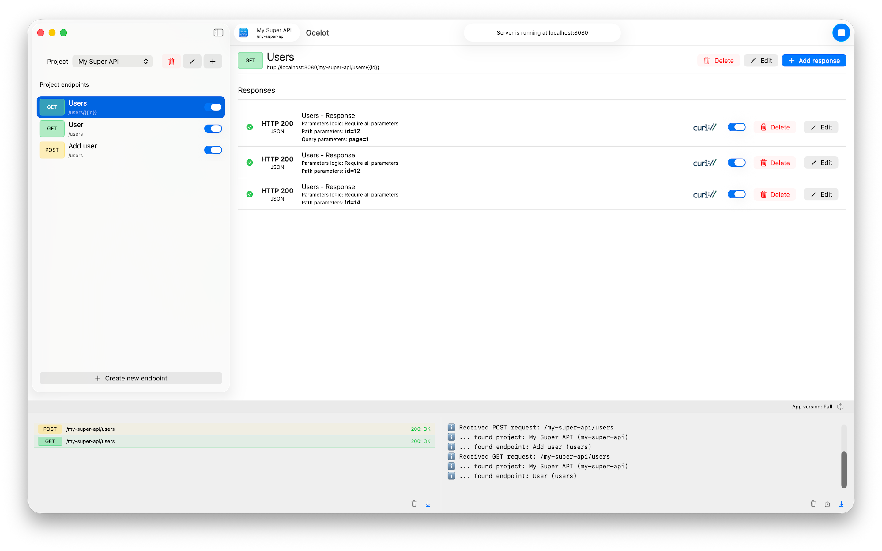 Ocelot API Mocker - Screenshot 2 showing product features and functionality