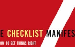 The Checklist Manifesto media 2