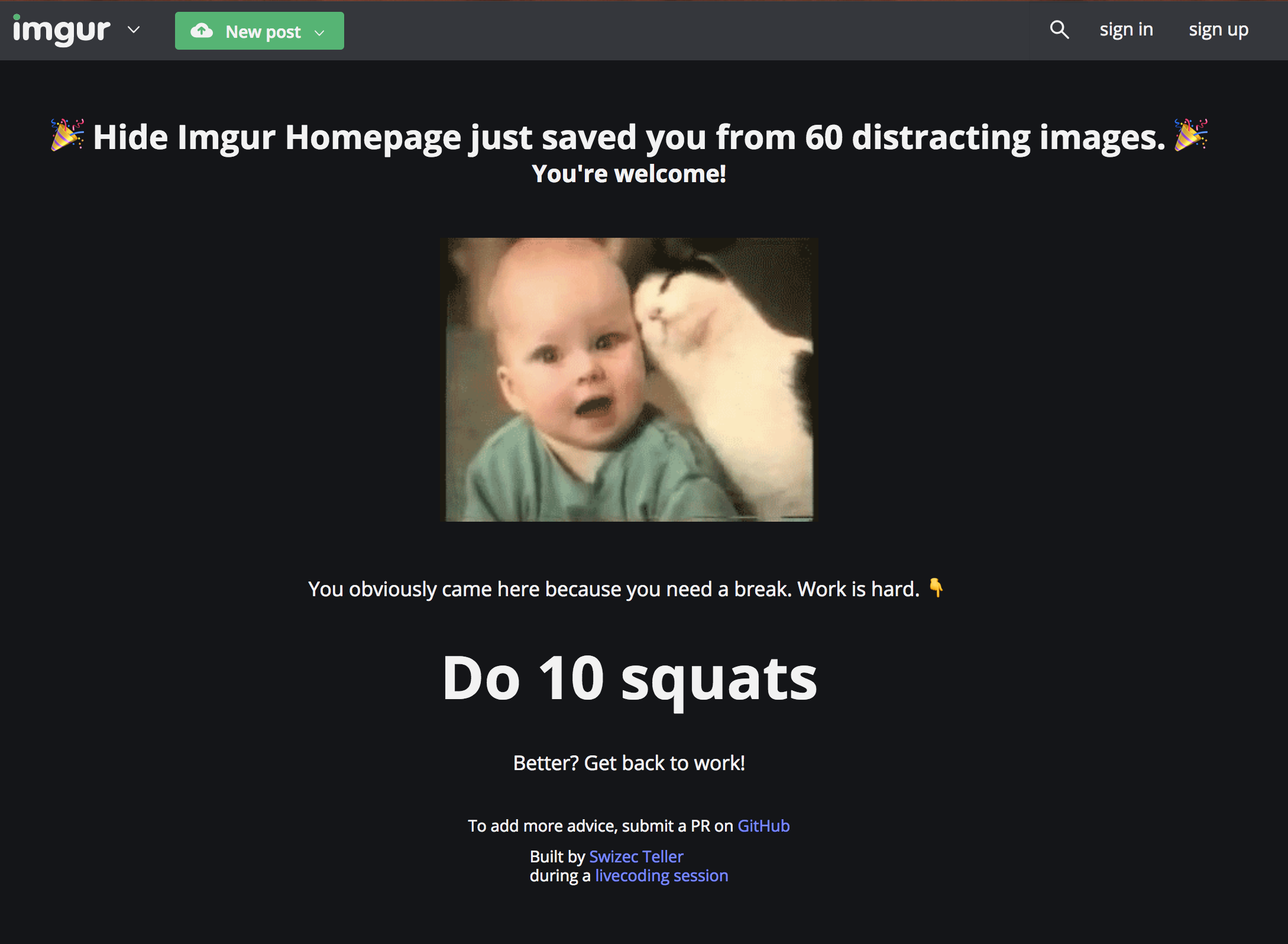 Hide Imgur gallery image