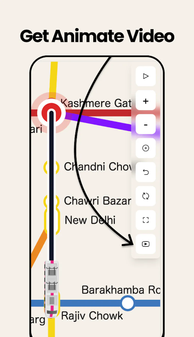 Delhi Metro Route Planner screenshot 3