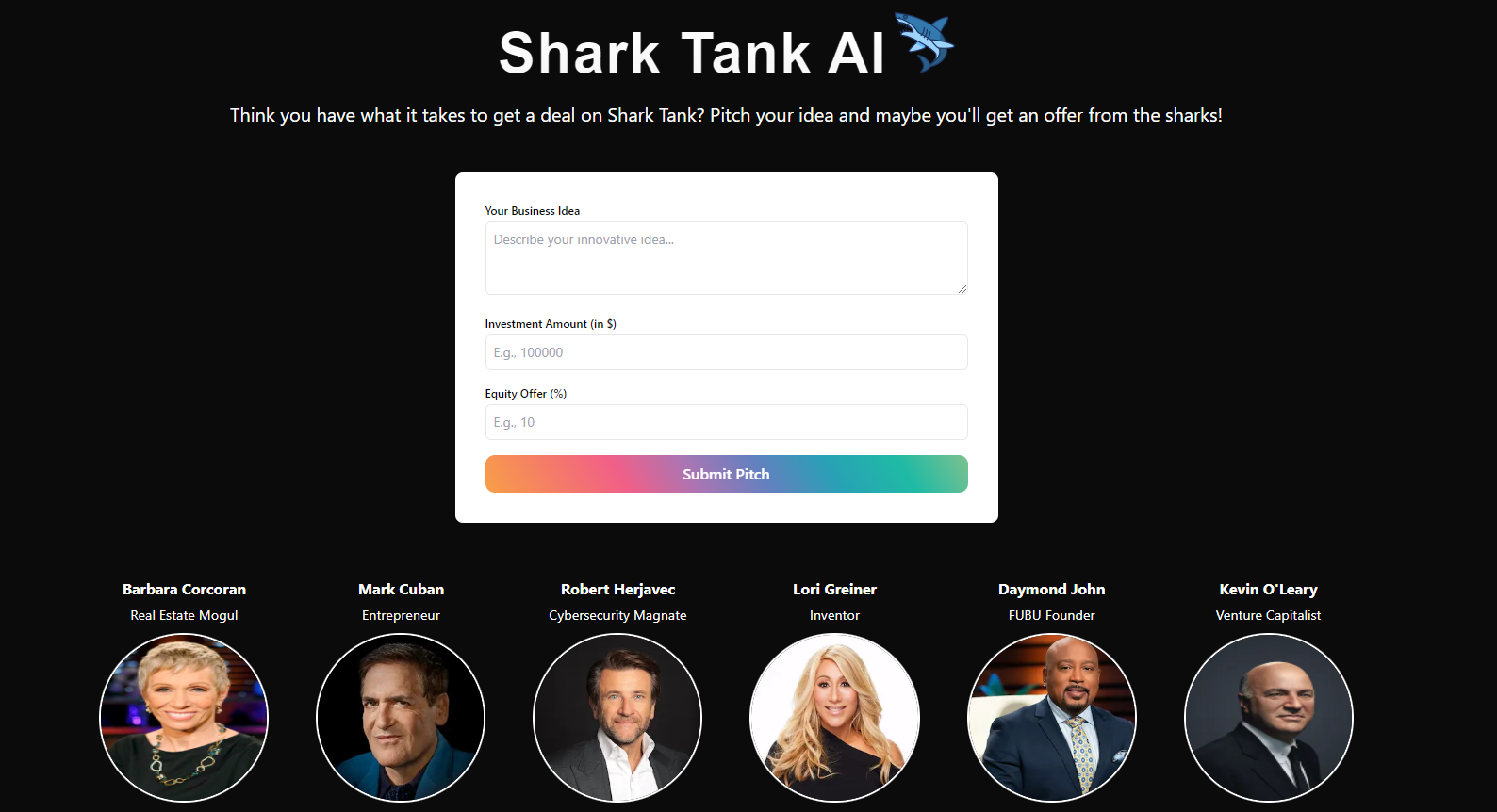 startuptile SharkTank AI-Pitch Your Idea To The Sharks And Maybe Get a Deal ????