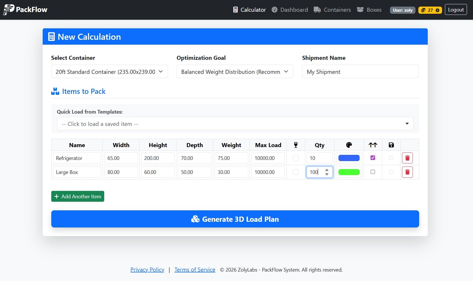 PackFlow gallery image