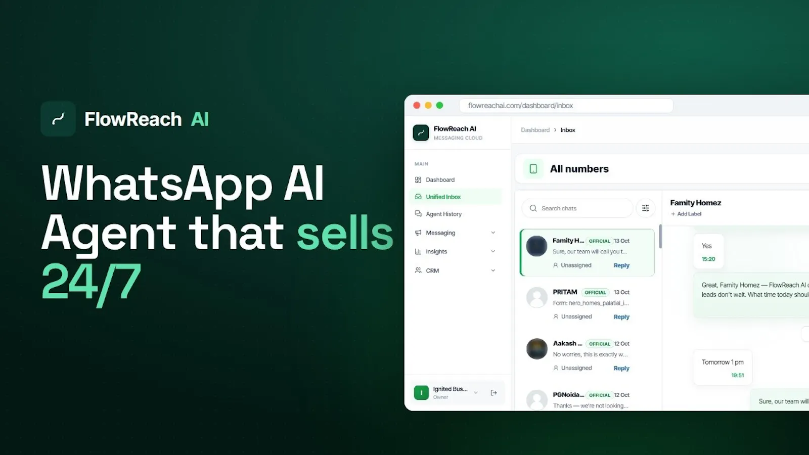 FlowReach AI screenshot 1 (video preview)