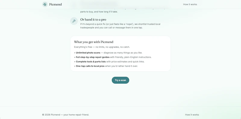 Picmend — Snap a photo, fix what broke screenshot 4