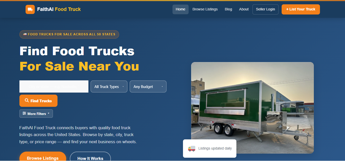 FaithAI Food Truck - Product Hunt launch logo and brand identity