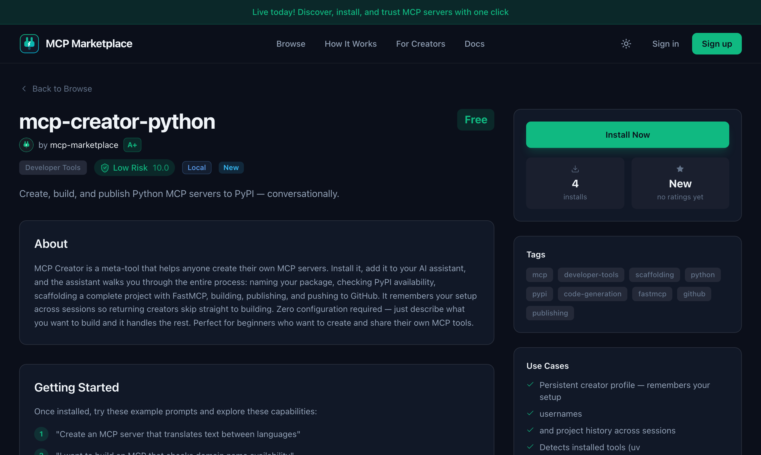 MCP Marketplace gallery image
