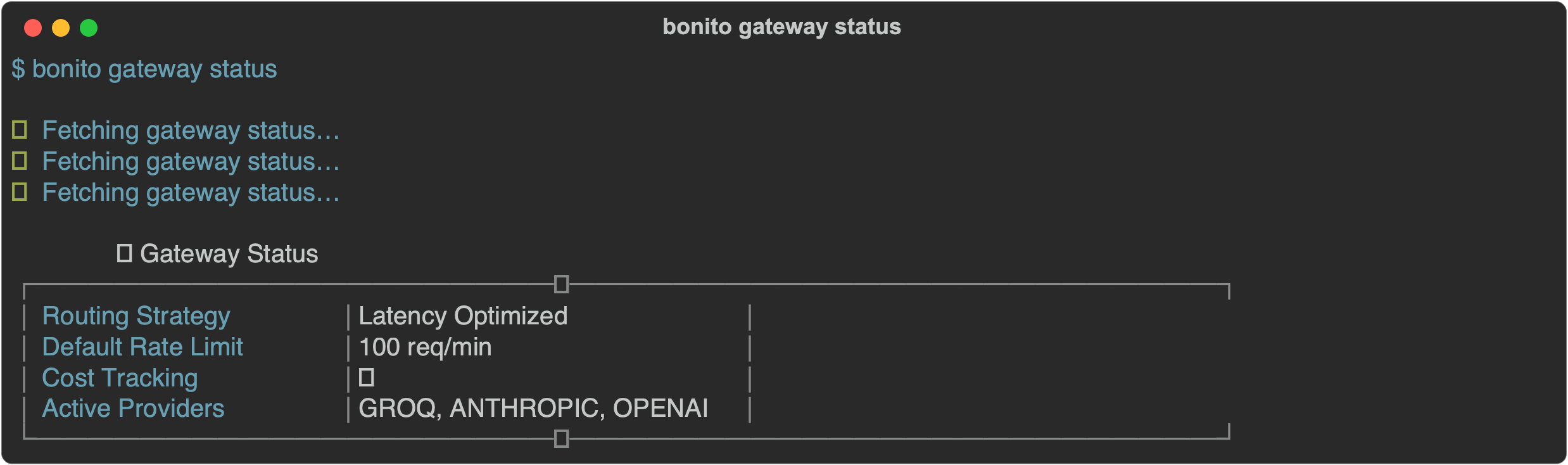 Bonito CLI gallery image