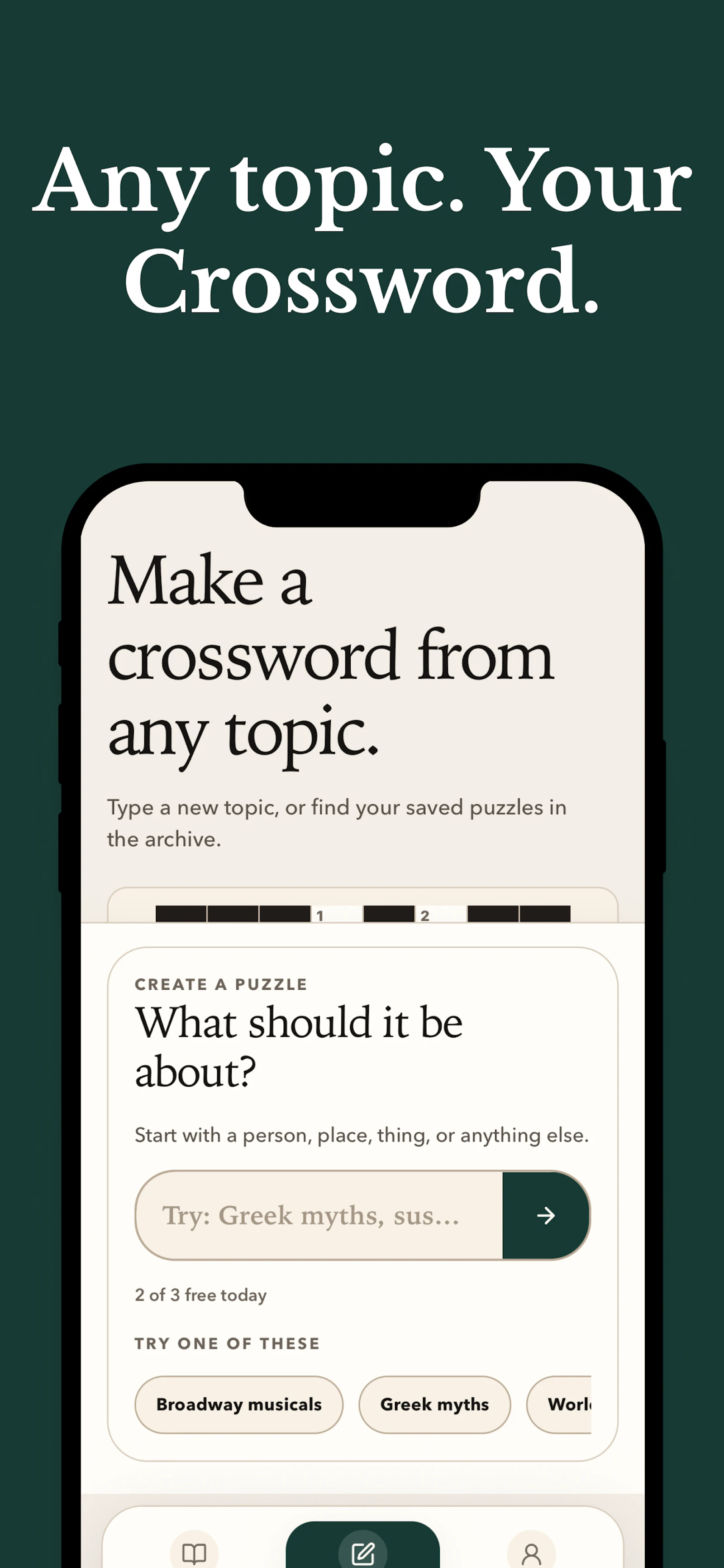 AI Crossword App screenshot 1