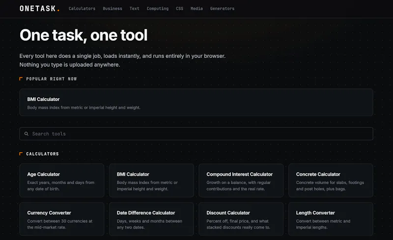 OneTask screenshot 2