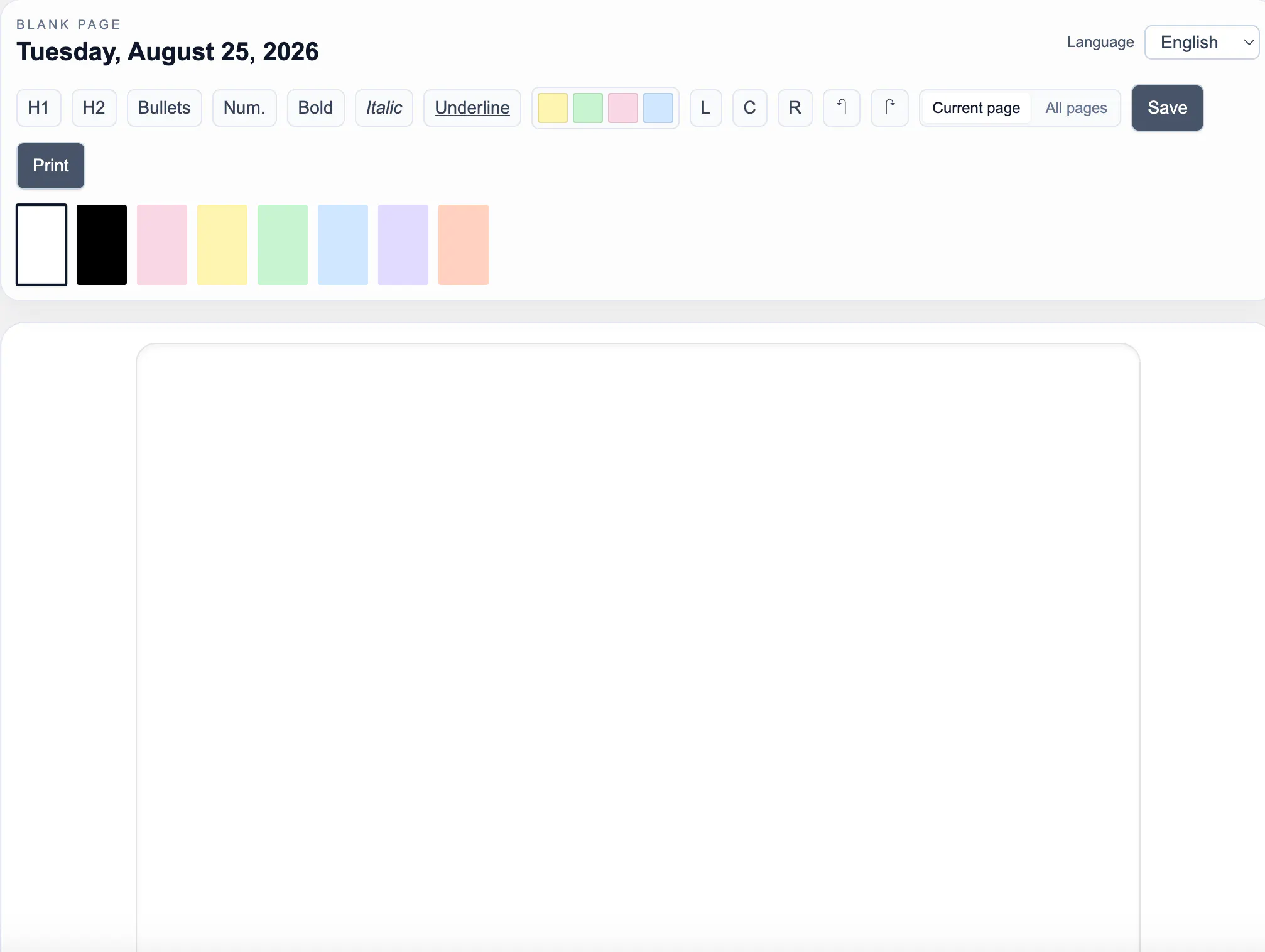 Ma Page Blanche screenshot
