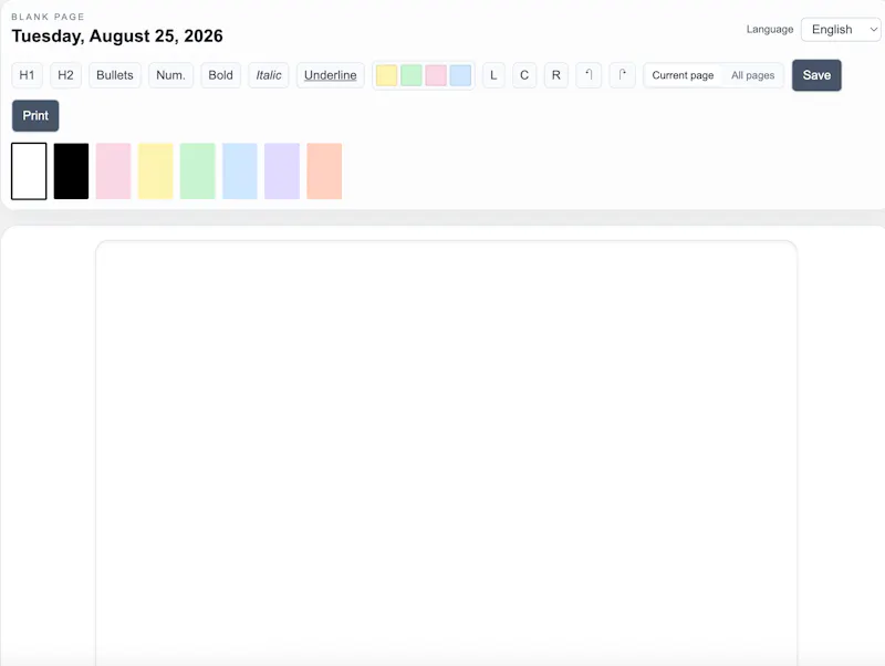 Ma Page Blanche screenshot 1