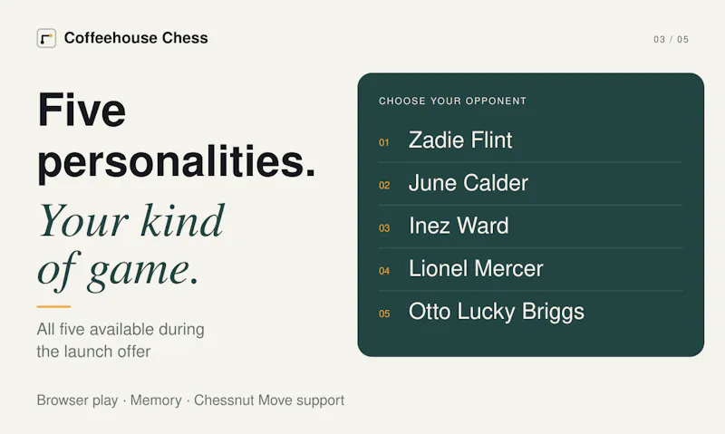 Coffeehouse Chess screenshot 4
