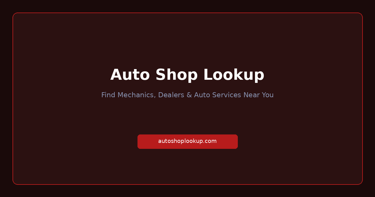 Auto Shop Lookup gallery image