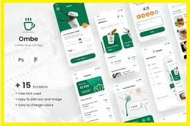 Mídia 1 de Ímã - cafeteria iOS App Design Ui