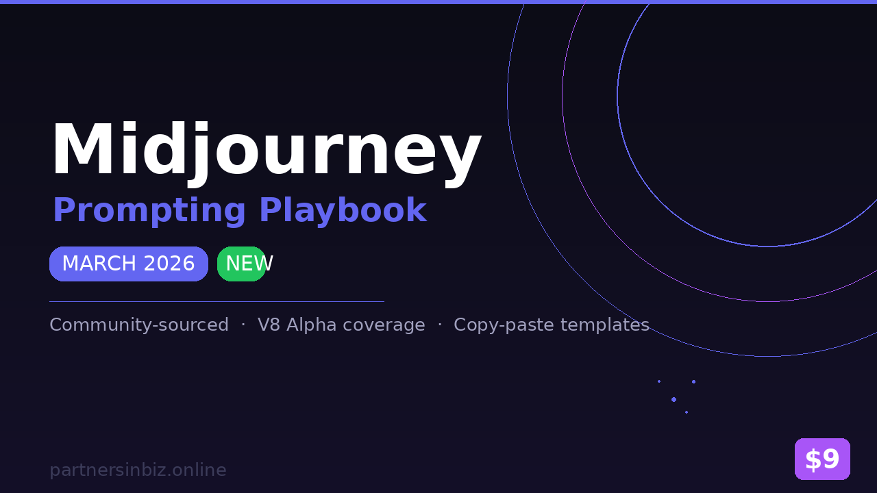 Midjourney Prompting Playbook — Mar 2026 gallery image